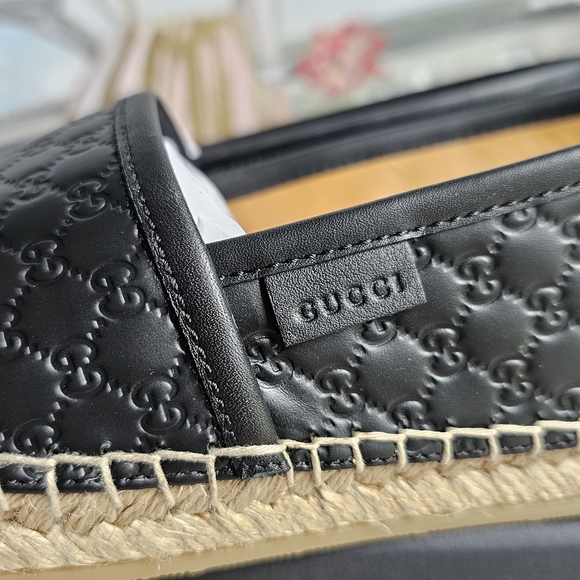 Gucci GG Microguccissima Leather Espadrille in black - Picture 11 of 14